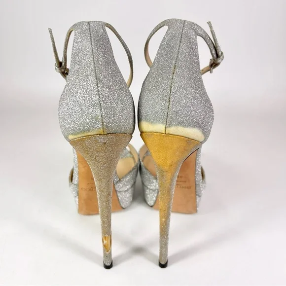 Jimmy Choo Max 150 Glitter Sandal Heel - Picture 4 of 7